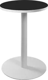 Sydney - Table cocktail rond (AVEC CADRE) - 24'' D x 30" H - Blanc & Noir