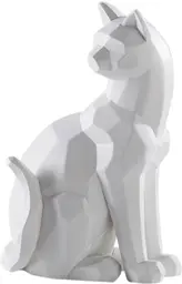 Geometric cat - White