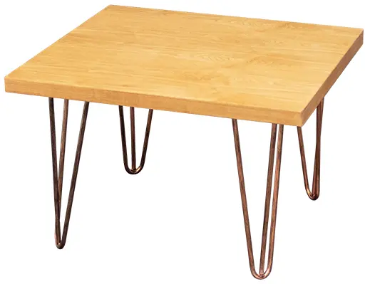 Oslo - Table d'appoint - 24'' L x 24'' l x 16'' H - Bronze antique & Bois naturel