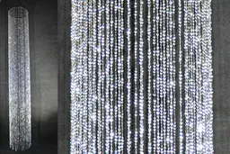 Round column diamond cut acrylic 12' H - Silver
