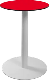 Sydney - Table cocktail rond - 24'' D x 30" H - Blanc & Rouge