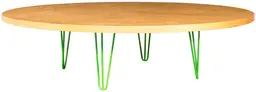 Oslo - Table banquet ronde - 60'' D x 16'' H - Vert & Bois ambré