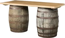 Bourbon table 6' - Bois brun