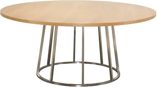 Olympe table banquet rond - 70'' D x 30'' H - Bois ambré
