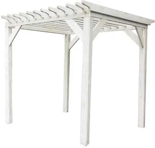 Cancun Pergola - 8' L - White wood