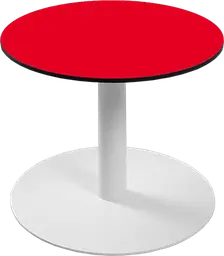 Sydney - Table à café rond - 24'' D x 16" H - Blanc & Rouge