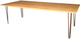 Oslo - Dinner table - 80.5" L x 42'' W x 30'' H - Antique Bronze & Natural wood