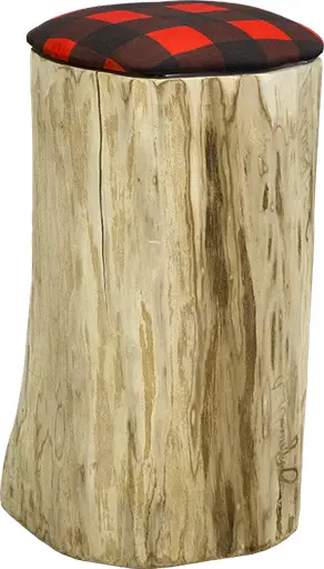 Log with cushion - Red & Black