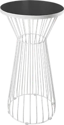 Soho - Table cocktail rond (AVEC CADRE) - 24'' D x 40" H - Blanc & Noir