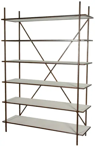 Bronx bar back - Rusty metal - White wood