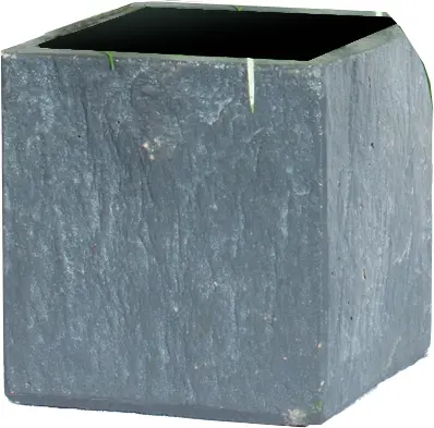 Slate - Cover pot - 5" L x 5" W x 5" H - Charcoal