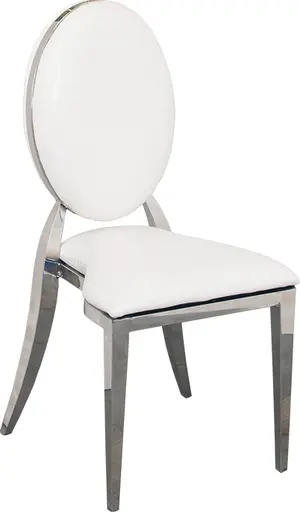 Eclipse chair - WITH back cushion - White leather
