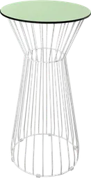 Soho - Table cocktail rond - 24'' D x 40" H - Blanc & Vert melon
