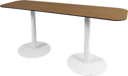 Sydney - Table commune - 72'' L x 24'' l  x 30" H - Blanc & Bois brun