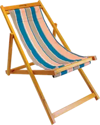 Costa - Chaise transat - Bois & Multicolore
