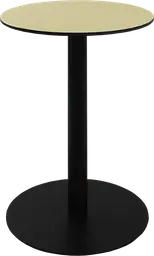 Sydney - Table cocktail rond - 24'' D x 30" H - Noir & Jaune meringue