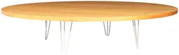 Oslo - Round banquet table - 70'' Dia x 16'' H - White & Amber wood