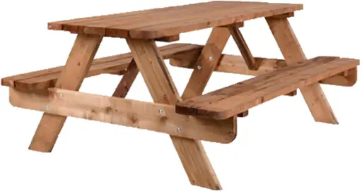 Picnic table - Brown wood