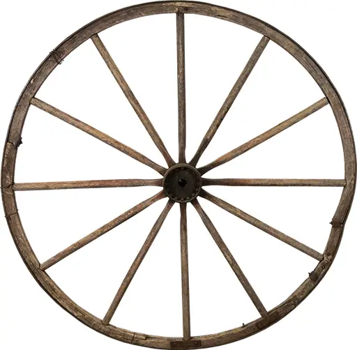 Cart wheel - 54" Dia - Brown