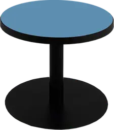 Sydney - Table à café rond (AVEC CADRE) - 24'' D x 16" H - Noir & Bleu baltique