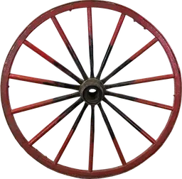 Cart wheel - 54" Dia - Red and Black