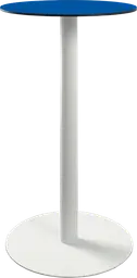 Sydney - Table cocktail rond - 24'' D x 40" H - Blanc & Bleu