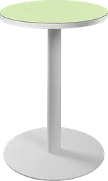 Sydney - Table cocktail rond (AVEC CADRE) - 24'' D x 30" H - Blanc & Vert melon