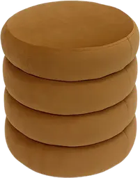 Stella pouf - Rond - Jaune dijon