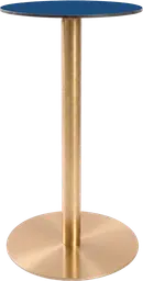 Sydney - Table cocktail round - 24'' Dia x 40" H - Gold & Blue