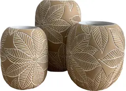 Mandala vase - Ensemble - Taupe