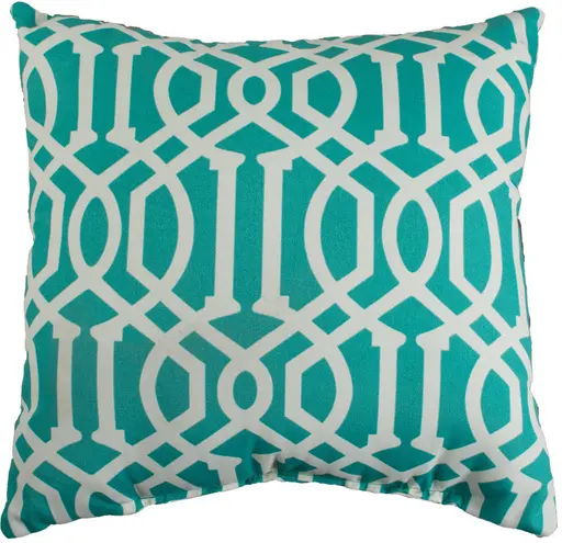 Coussin romanesque - Turquoise et Blanc
