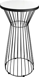 Soho - Table cocktail round (WITH RIM) - 24'' Dia x 40" H - Black & White