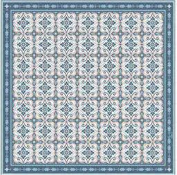 Amnita plancher - 10' L x 10' l - Bleu & Blanc