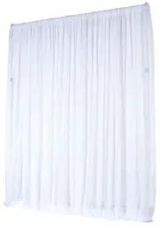 Voile curtain (WITH STRUCTURES) - 8-12' L x 8-14' H - IFR - White