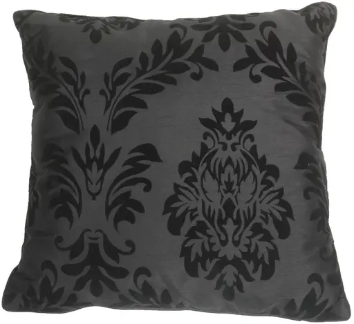 Damask cushion - Black on black