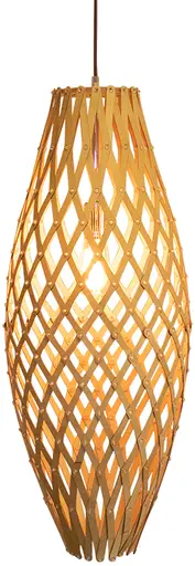 Palawan pendant lamp - Elongated - 11.75'' Dia x 36'' H - Wood