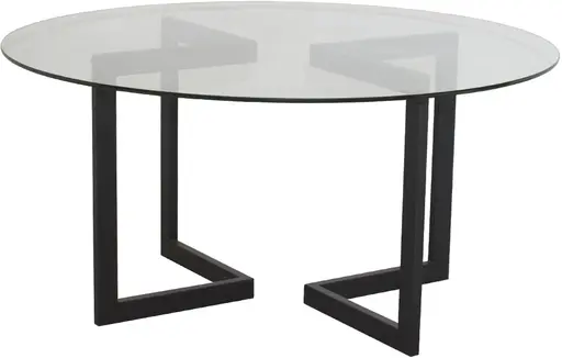 Victoria - Banquet table round - 60'' Dia x 30'' H - Matte black - Glass