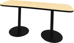 Sydney - Table commune (AVEC CADRE) - 72'' L x 24'' l x 30" H - Noir & Bois clair