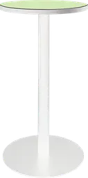Sydney - Table cocktail rond (AVEC CADRE) - 24'' D x 40" H - Blanc & Vert melon