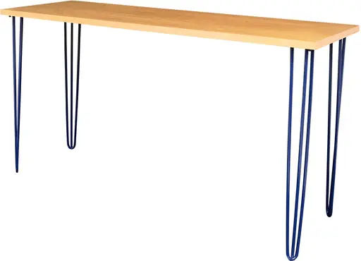 Oslo - Table commune - 72'' L x 24'' l x 40'' H - Bleu & Bois naturel