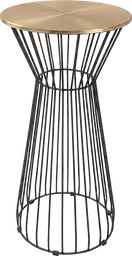 Soho - Table cocktail rond - 24'' D x 40" H - Noir & Or