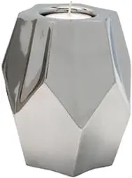 Jester - Votive - 4" Dia x 4.5" H - Chrome