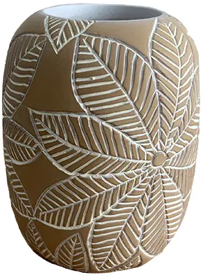 Mandala - Vase - 3’’ D x 4’’ H - Taupe