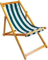 Costa - Deck chair - Wood & Emerald