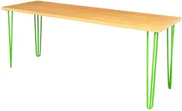 Oslo - Commune table - 72'' L x 24'' W x 30'' H - Green & Natural wood