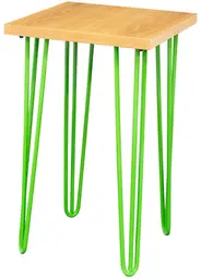 Oslo - End table - 18'' L x 18'' W x 30'' H - Green & Natural wood
