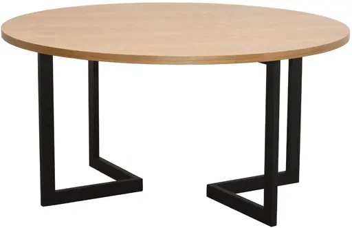 Victoria - Banquet table round - 60'' Diax 30'' H - Matte black - Amber wood