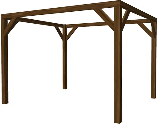 Havane pergola - 10' L x 14' W x 8.5' H - Brown