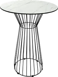 Soho - Table cocktail round - 36'' Dia x 40" H - Black & White marble