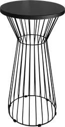 Soho - Table cocktail round (WITH RIM) - 24'' Dia x 40" H - Black